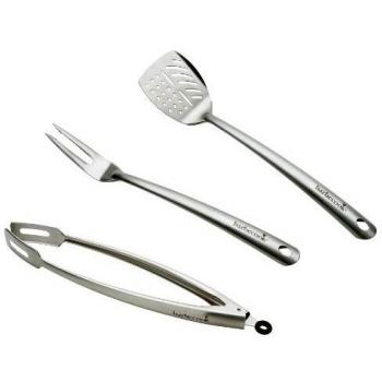 Barbecook - set inox 3 pièces en acier inoxydable 44 x 8 x 10 cm