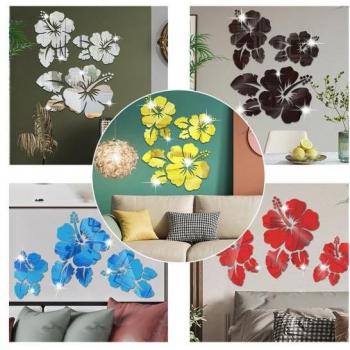Calcomanía Dormitorio Florista Extraíble en Plata