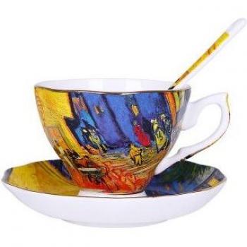 Taza de Café de Cerámica con Platillo
