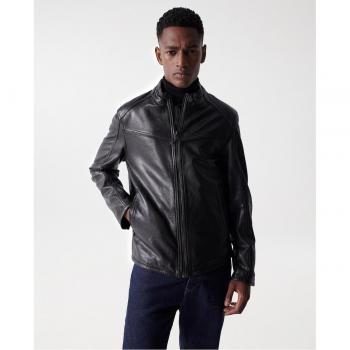 Salsa Jeans Chaqueta de Piel para Hombre con Cremallera en Color Azul