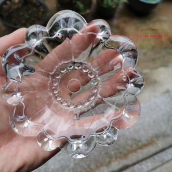 2pcs Crystal Chandelier Light Clear Glass Bowl E14