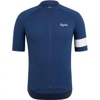 Maillot Rapha Core Manches Courtes Bleu Foncé Large L