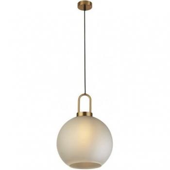 Sospensione Contemporanea Bucaneve Acciaio Ottone Vetro 1 Luce E27