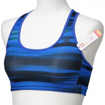Adidas Damen Sport‑BH Racerback A/B – Schwarz & Blau (XS)