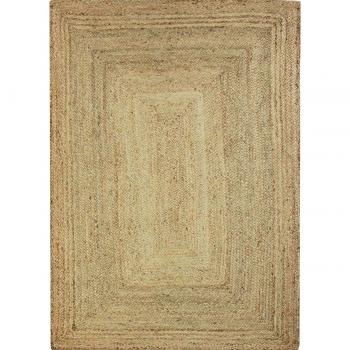 Tapis tressé en jute beige 190x290 cm