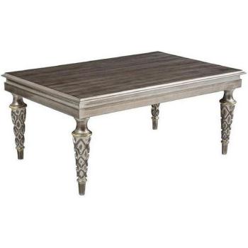 Rechteckiger Massivholz Couchtisch Casa Padrino – Luxus-Barock Edition