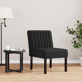 Silla de terciopelo negro Vidaxl