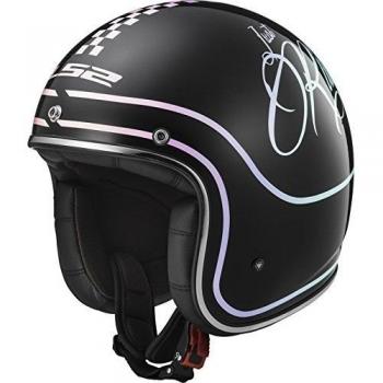 Casco Moto LS2 583 Rusty con acabado Gloss Black XXL