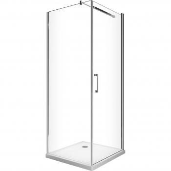 Doccia Box Battente + Parete Laterale fissa 108,5‑110,5 cm – Vetro Temperato 8 mm Easy‑Clean Portone 62‑64 cm