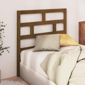 Tête de Lit Simple sur Pied Chambre à Coucher en Bois de Pin Marron Miel 81x4x100 cm