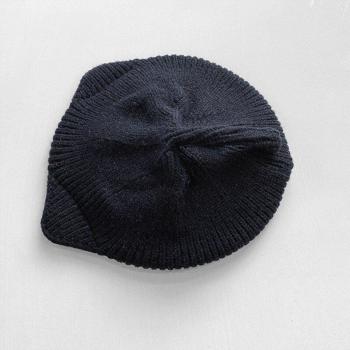 CARTELO Children's Cat Ear Knitted Beret - Solid Color Warm Hat for Autumn/Winter