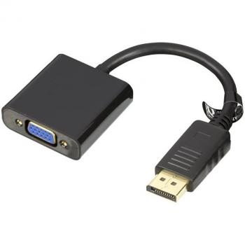 Deltaco DP auf VGA Adapter 60Hz schwarz 0,2m