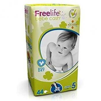 PAÑALES BEBÉ T5 11-25KG 44 UNIDADES FREELIFE
