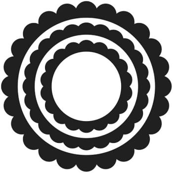 White Lace Circle Snowcut Dies (Pack of 3)