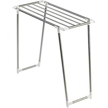 WENKO Dryer professionale singolo - 5,5 m lunghezza asciugatura, 87 x 79 x 39 cm, Argento opaco, Acciaio inox