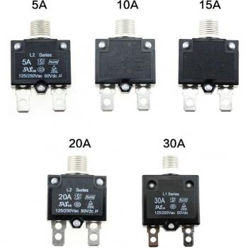 Iztoss Push Button Resettable Circuit Breaker AC125-250V DC50V