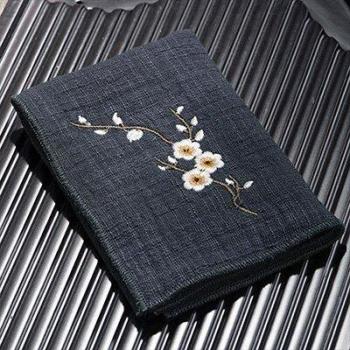 Embroidered Cotton Linen Kitchen Towel
