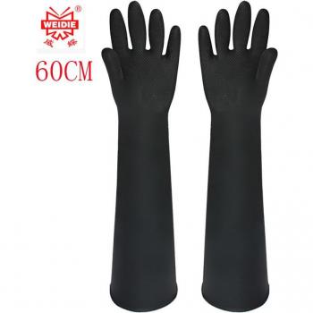 Gants latex Midoni 60CM imperméables antidérapants blancs/noirs