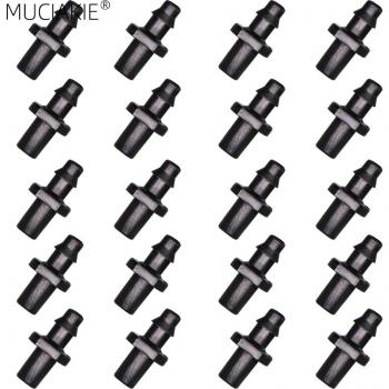 50PCS OD-6.0mm x 1/4'' Barb Connector Micro Drip Irrigation Fittings