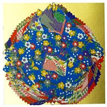 Lot de 24 Papiers origami 15 x 15 cm motif Chiyogami Couleurs Assorties