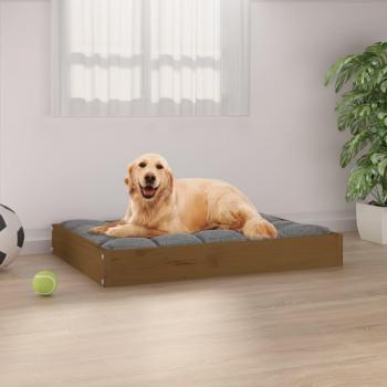 Pine Wood Dog Bed in Honey Brown 71.5x54x9 cm