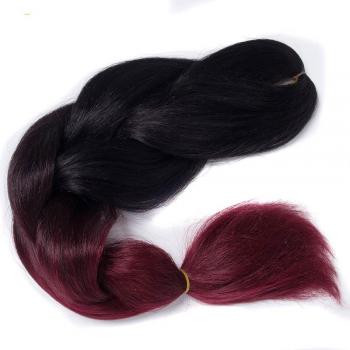 Qp cheveux tresses synthétiques Ombre rouge 24 pouces Jumbo