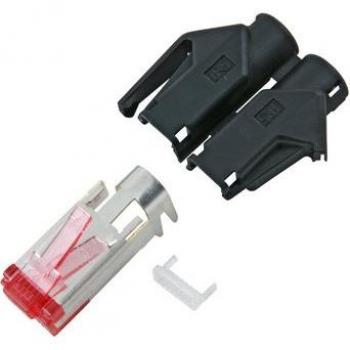 RJ45-Hirose STP Steckerset TM21 Cat 6 Schwarz – 100 Stück