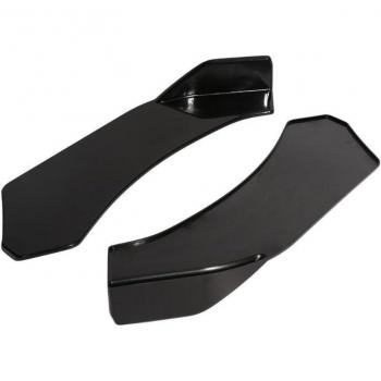 Car Front Bumper Lip Splitter Spoiler - Glossy Black Left & Right