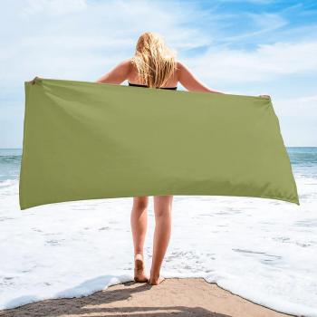 Solid Color Green Bath Towel for Adults
