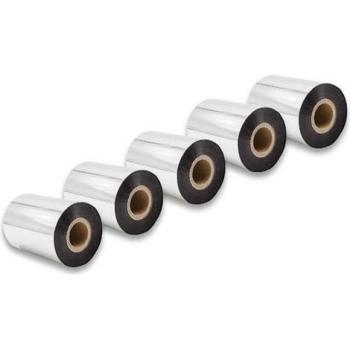 Bande transfert thermique robuste 90 mm × 300 m, compatible Printronix T5308 – Pack de 5 (noir)