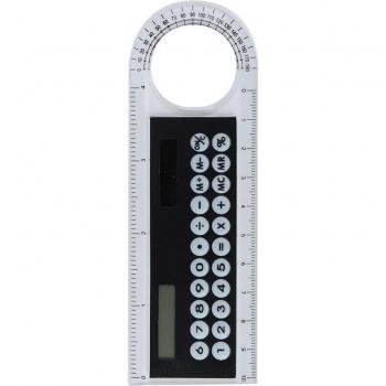 1pc Solar Mini Calculator with Magnifier - 10cm Ultra-Thin Ruler, Multifunctional, 5 Color Options