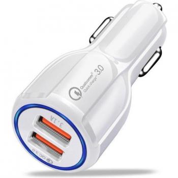 USB Auto Ladegerät 30W mit LED Voltmeter