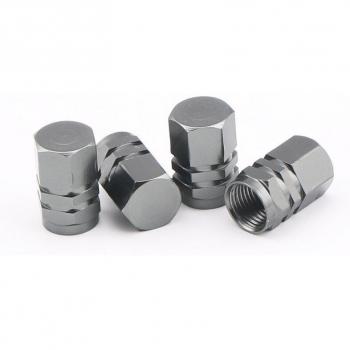 Gray Tire Valve Stem Caps