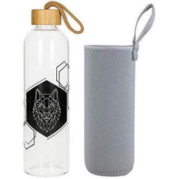 Elasto Sportglasflasche 1 L Bamboo Edition