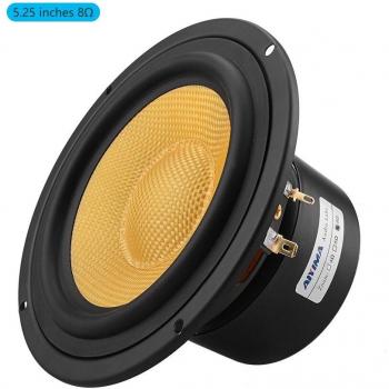 AIYIMA 5‑inch Mid‑Woofer Speaker Column – 100 W Fiberglass Cone, DIY Fever Sound Bass Loudspeaker