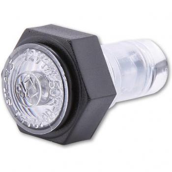 Feu de stationnement mini LED Shinyo, rond, diamètre de l’objectif 14,8 mm, E-approuvé transparent