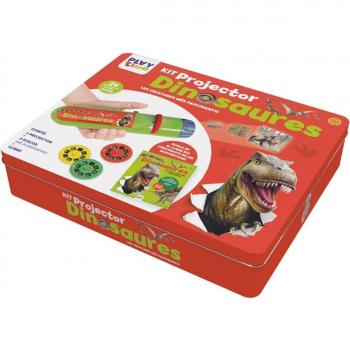 KIT PROYECTOR DINOSAURIOS CAJA METALICA - CATALAN