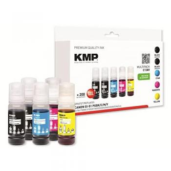 KMP Cartucce Inchiostro C138V 5 Flaconi NCMG Canon GI-51 Sostituzione