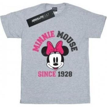 Disney Girls Since 1928 Minnie Mouse Cotton T-Shirt 9-11 Years White