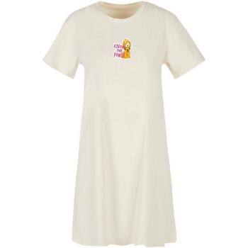 Wickie Power-Kleid in L, weiß – Baumwoll- Shirtkleid – Rundhals ohne Bündchen