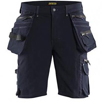 Short Blaklader X1900 Artisan Stretch 4D avec poches flottantes Marine Foncé Noir 50