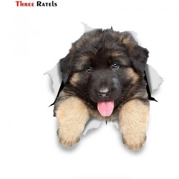 3D German Shepherd Puppy Stickers for Wall, Window, Fridge, Toilet, and Cabinet
