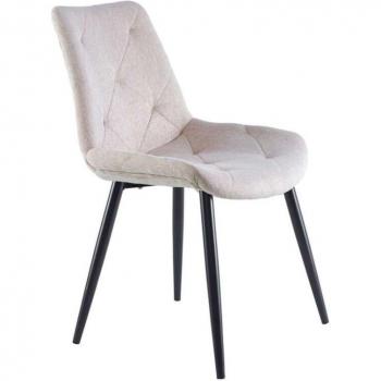 Sillas Marlene 4‑Unidades Textil Beige/Negro – Comedor Urbano