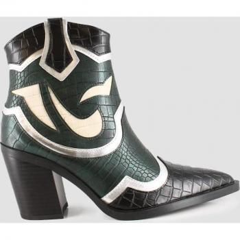Botines de polipiel estampados para mujer MIEL