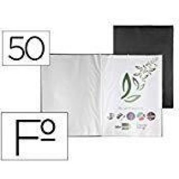 Capa Catálogo LP com Espiral 50 Bolsas PP Fólio Preto