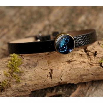 Brazalete Ajustable de Piel “Doce Estrellas”