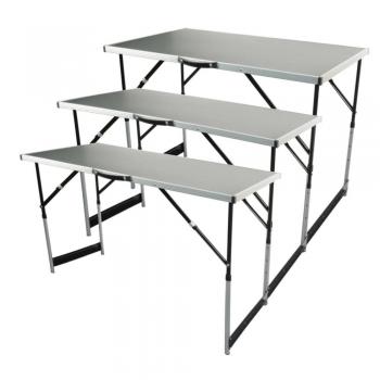 Ensemble table pliante multifonction Aluminium 3 pcs - BRÜDER MANNESMANN