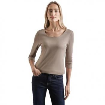 STREET ONE 3/4-Arm Shirt, Beige, Female, Größe 34