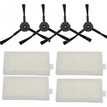 Kit de filtros HEPA y cepillos laterales para CHUWI ilife v5s, v5, x5, V3s, V3s pro, V3l, v5s pro, 6 uds