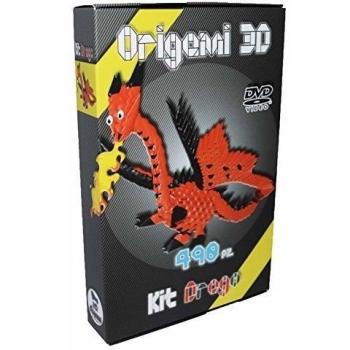 Kit Origami 3D Dragón/Dragon - 490 pz. de cartón Pari a 1/32 sobre base A4 + DVD video-tutorial